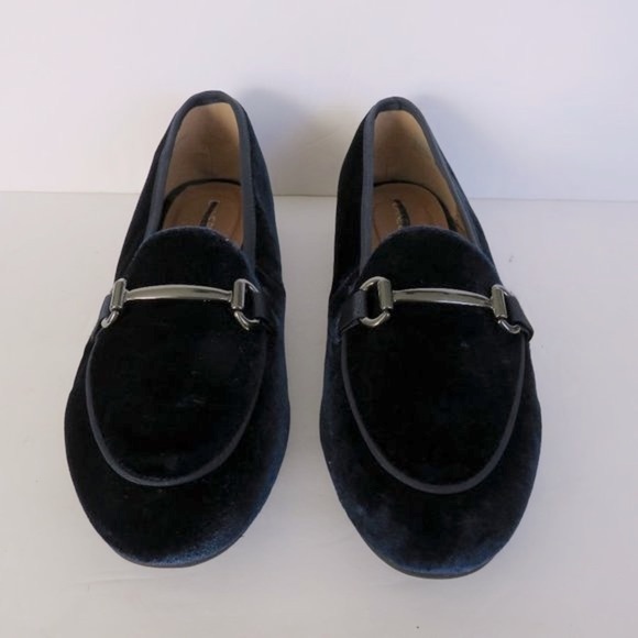 LANE BRYANT Shoes Women's Navy Blue Velvet Loafers Flat Shoes Size 10W NEW - Picture 3 of 6